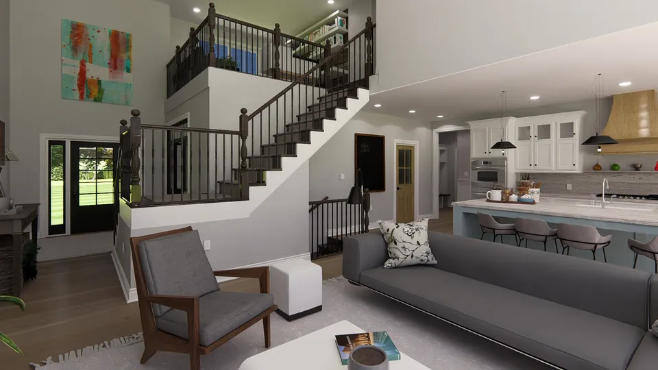 The Weller house plan, exterior view 9
